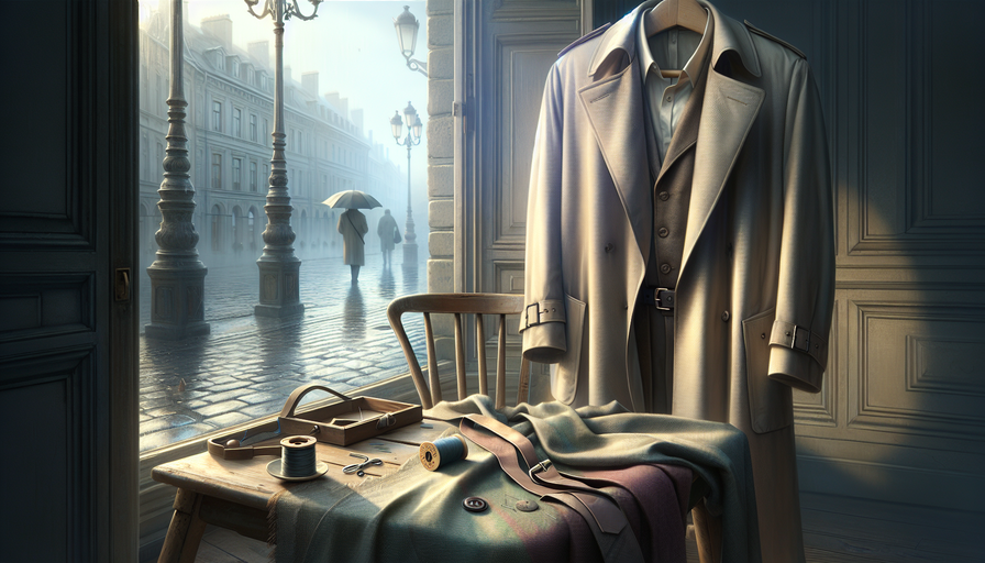 The sewn-on button and the crowd: learning to stand up in a trench coat