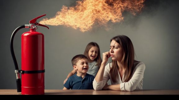 Dilemas de crianza rociados con un extintor.
