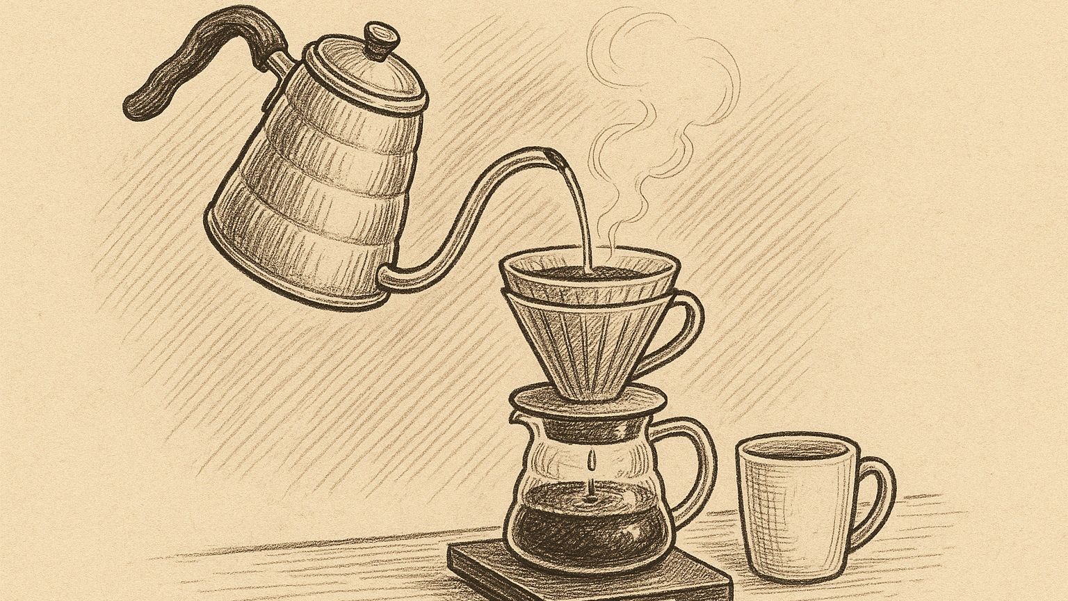 Japansk kaffebryggingens slow motion-estetikk