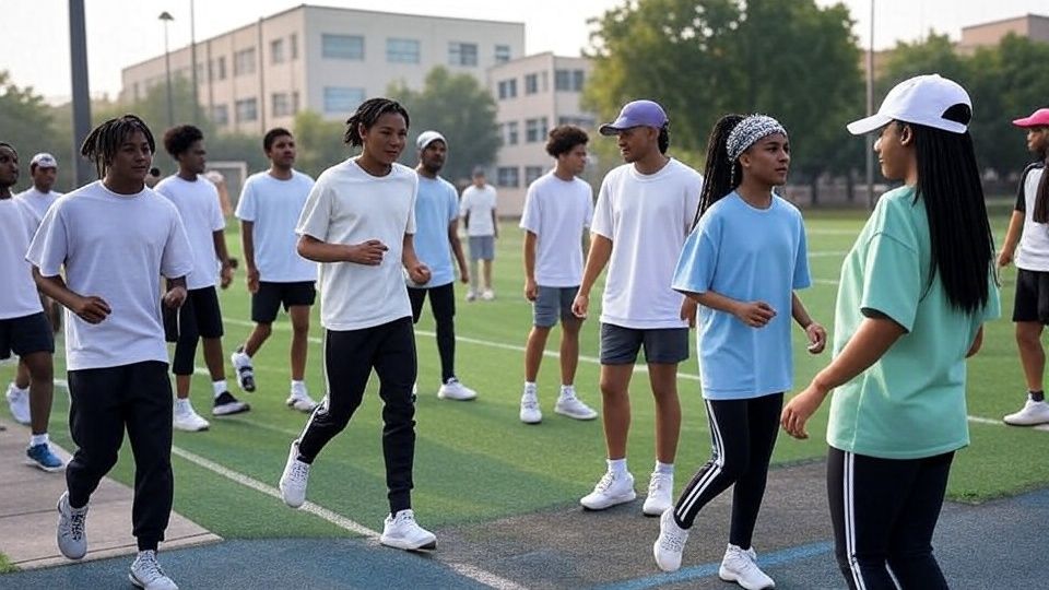 Declaración de moda en el campo de deportes