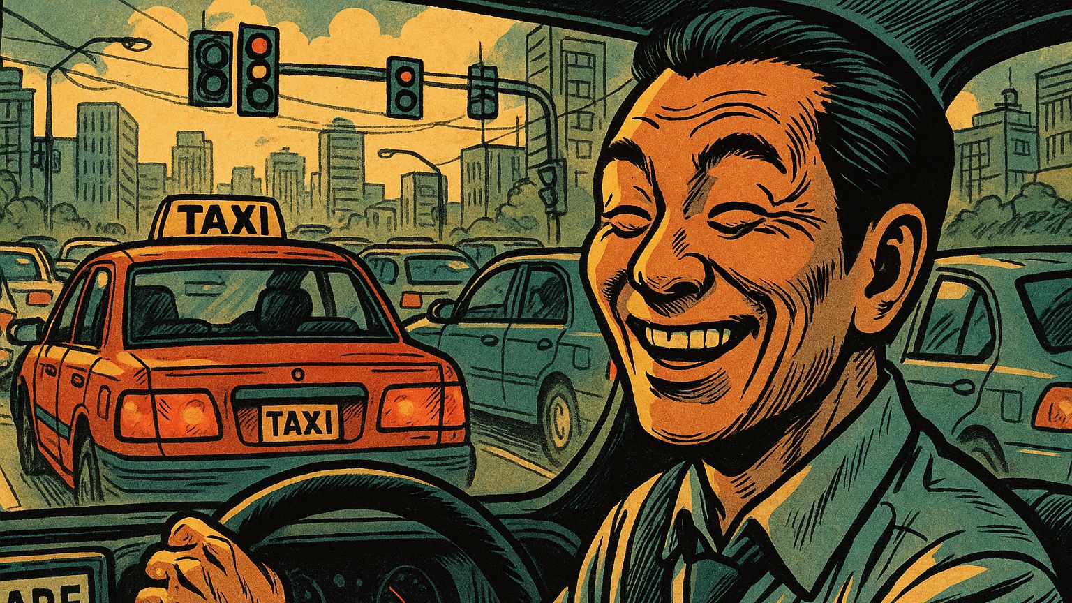 ¿Los taxistas esperan el tráfico: ¿el tráfico produce millonarios?