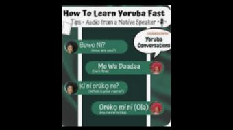 Cómo aprender yoruba más rápido