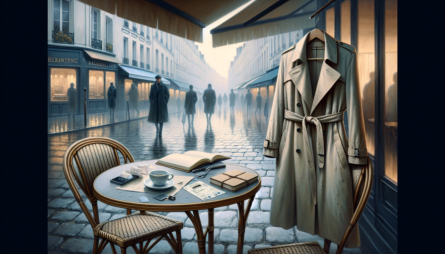 The beige trench coat and the indoor weather: how a detail teaches us to stand tall