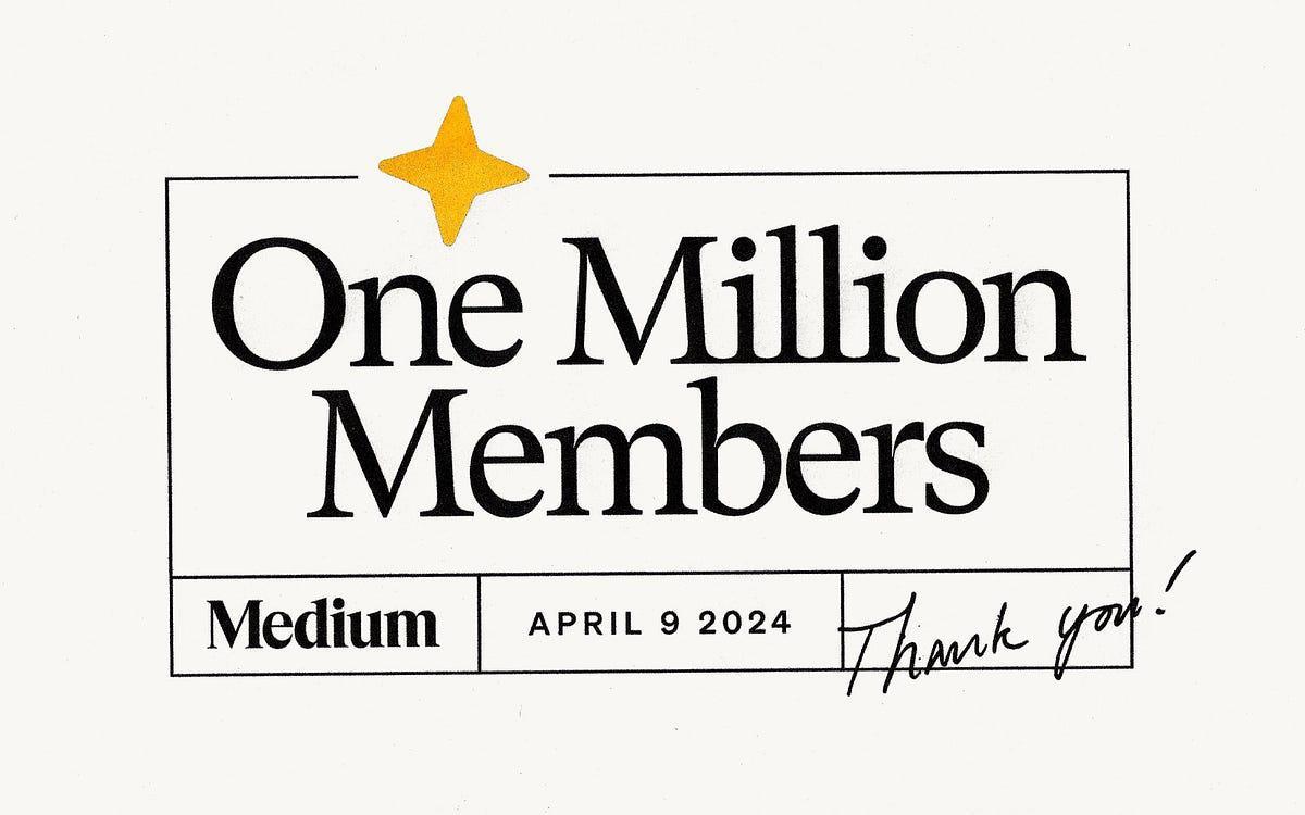 谢谢您的一百万成员